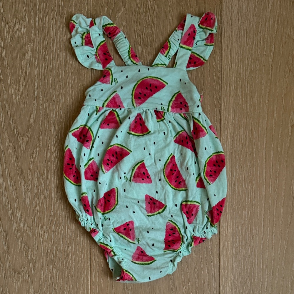 Posh Peanut Watermelon Baby Romper